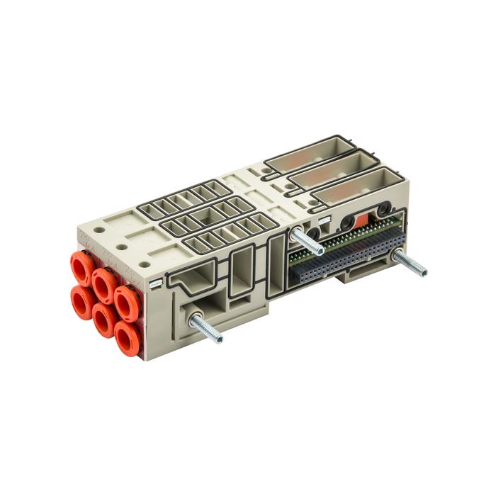 RIEGLER Grundplatte EB 80, 3-fach, freier Durchgang, 3 Anst., o. Einsatz