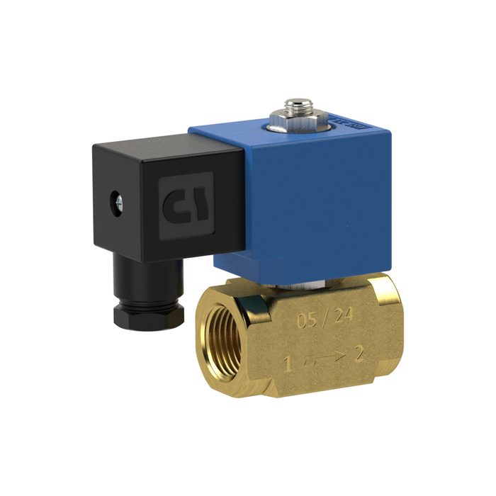 RIEGLER 2/2-Wege-MV., MS, NO, direktg., 230 V, G 1/2, PN 0-10 bar, NBR