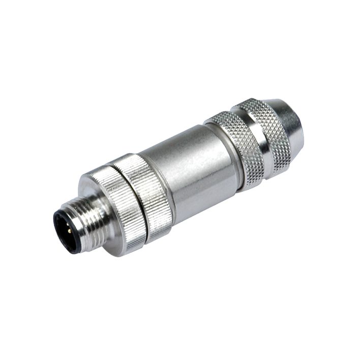 RIEGLER M12 Stecker 0°, für Profibus-DP, 5-polig, B-kodiert
