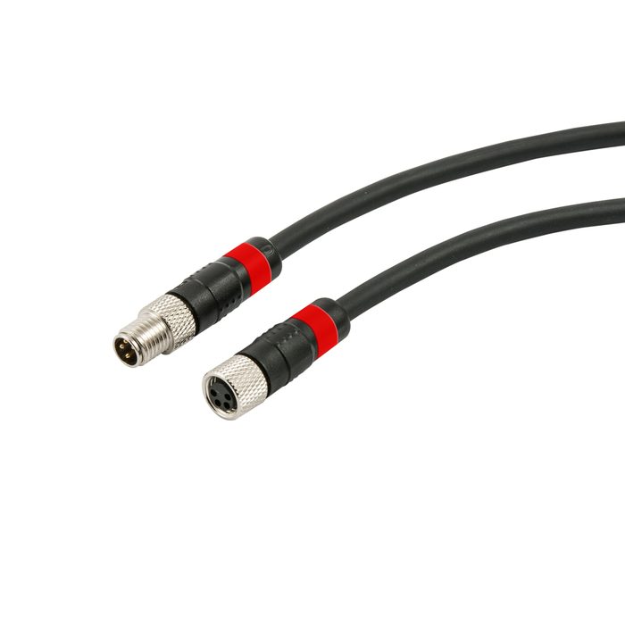 RIEGLER adapter cable 0-10 V, M8 plug 0° / M8 socket 0°, 4-pin, 0.3 m