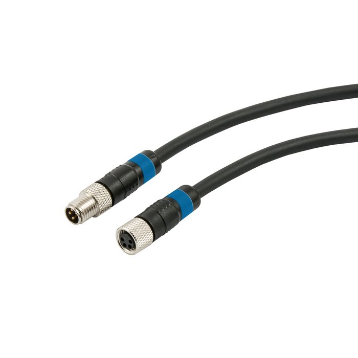 RIEGLER adapter cable 4-20 mA, M8 plug 0° / M8 socket 0°, 4-pin, 0.3m