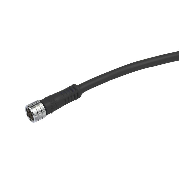 RIEGLER power cable, M8 socket 0° / open end, 4-pin, 3 m