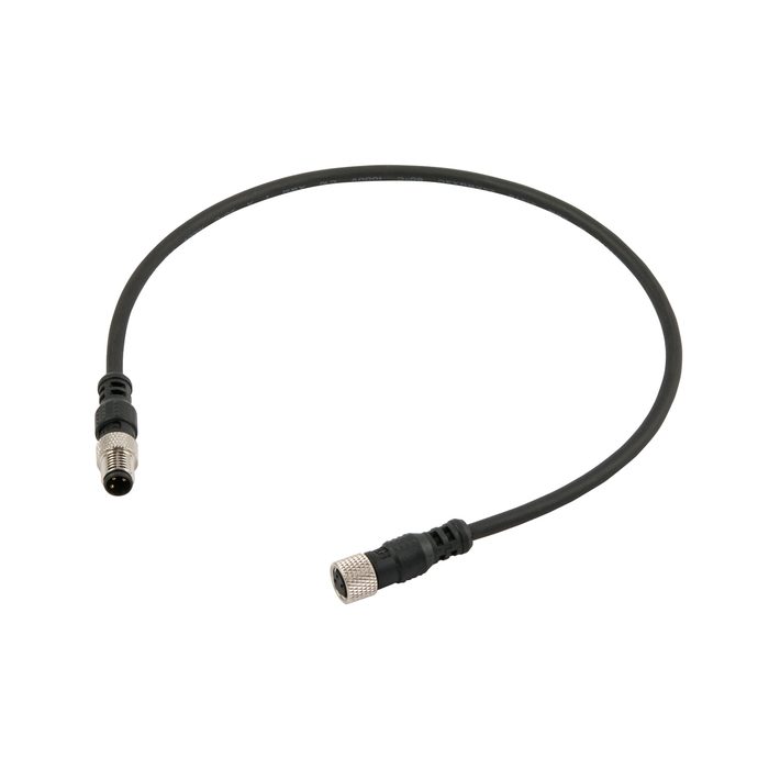 RIEGLER adapter cable pressure switch, M8 St. 0° / M8 Bu. 0°, 3-pin, 0.3 m