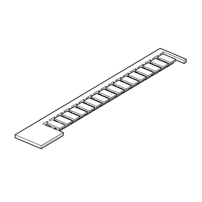 RIEGLER labeling plates, strips of 16