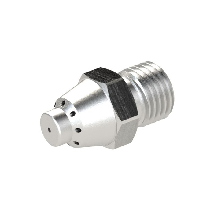 RIEGLER Düse, Luftschutzschirm Ø 1 mm, M12x1,25, Blaspistolen Alu