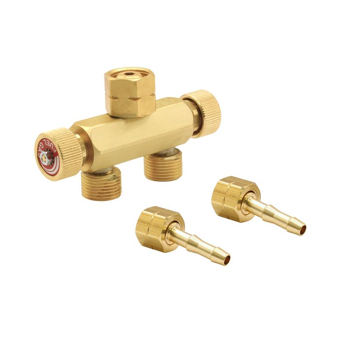 RIEGLER Verteiler, Acetylen, G 3/8 LH, DN 9, inkl. Schlauchtüllen